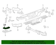 BRACE,RR BPR IMP BAR(PADDLE BRKT)(xKIT1) 23124072 CHEVROLET