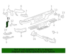 BRACKET,RR BPR IMP BAR OTR(VERTICAL SUPPORT BRACKET)(xKIT1) 22900982 CHEVROLET
