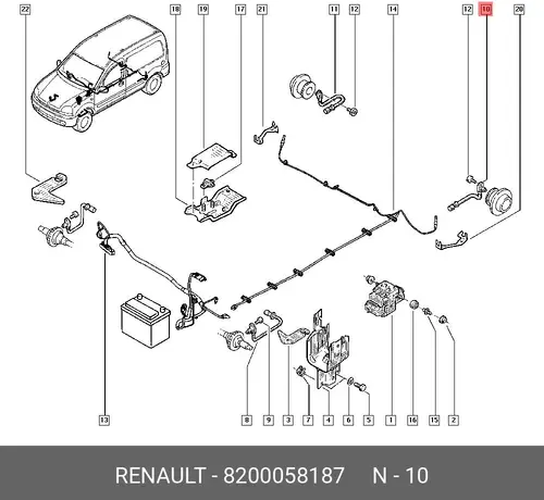Датчик ABS RENAULT 82 00 058 187