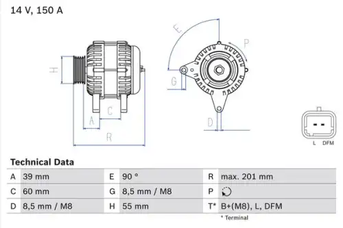 Генератор BOSCH 0 986 080 400
