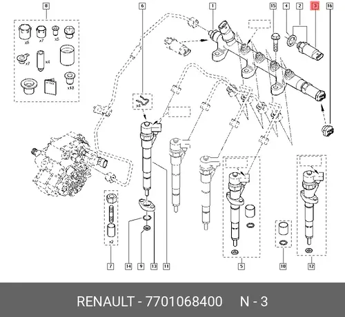 CAPTEUR RDS 77 01 068 400 RENAULT