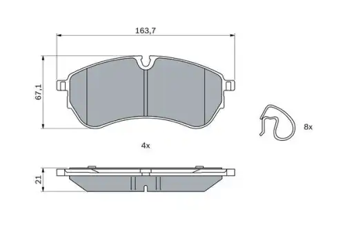 Тормозные колодки дисковые BOSCH 0 986 424 929