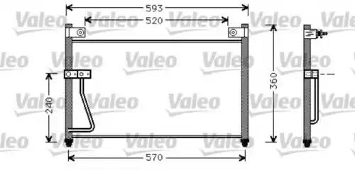 Радиатор кондиционера (конденсатор) VALEO 818085