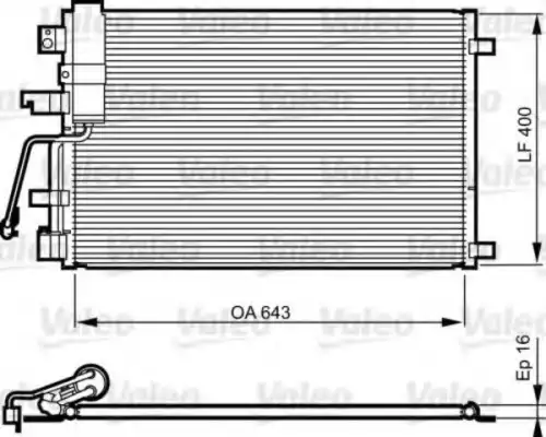 Радиатор кондиционера (конденсатор) VALEO 814010