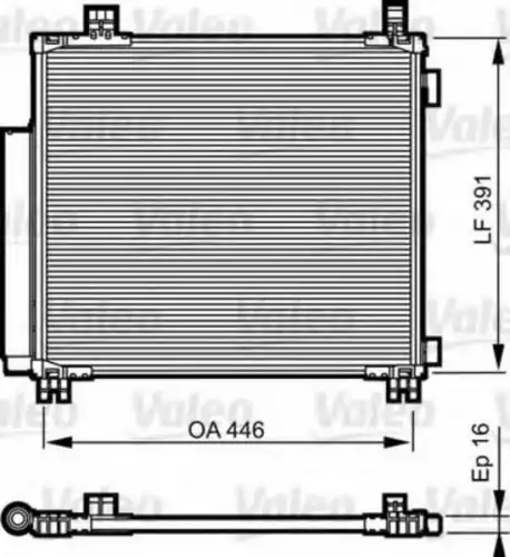 Радиатор кондиционера (конденсатор) VALEO 814220