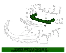 BAR,FRT BPR IMP 22980146 CADILLAC