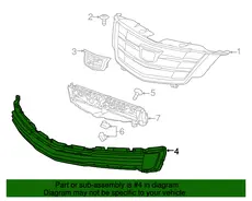 GRILLE,FRT LWR 22887926 CADILLAC