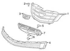GRILLE,FRT LWR 22887926 CADILLAC