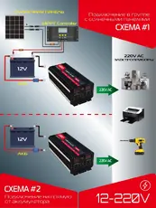5000W12LPI Инвертор 12V-220V 5000W LEDO Premium