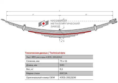 Лист №6 43012912106 ЧУСОВСКАЯ РЕССОРА