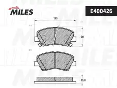 Тормозные колодки дисковые передняя ось MILES E400426