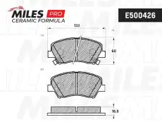 Тормозные колодки дисковые передняя ось MILES E500426