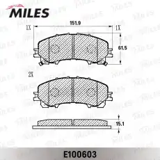 Тормозные колодки дисковые передняя ось MILES E100603