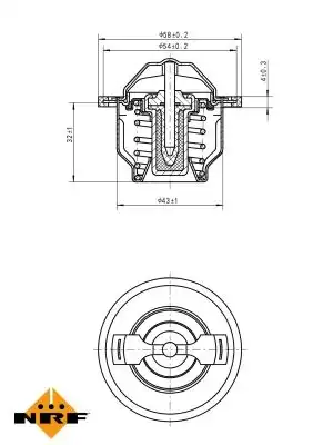 Термостат системы охлаждения NRF 725205