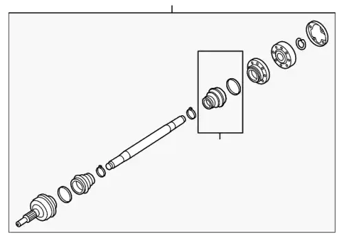 Drive shaft 99133202485 PORSCHE