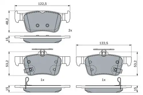Тормозные колодки дисковые BOSCH 0 986 424 879