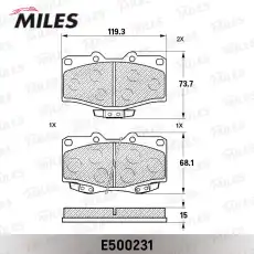 Тормозные колодки дисковые передняя ось MILES E500231