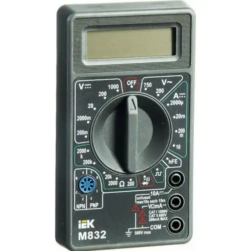 IEK Мультиметр цифровой Universal M832 7327705 TMD2S832