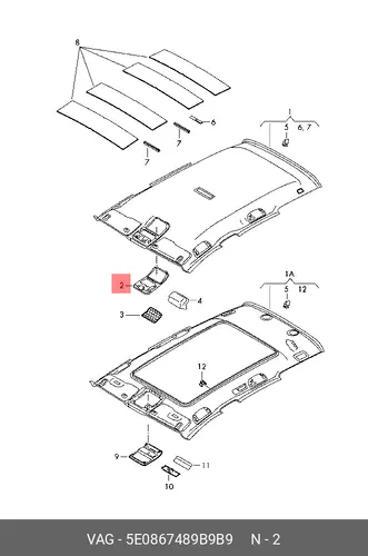FRAME 5E0867489B9B9 VAG