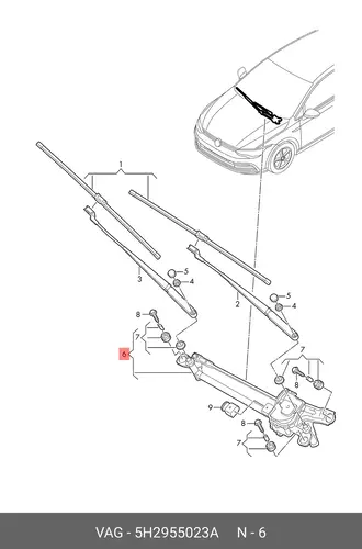 BRACKET 5H2955023A VAG