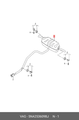 INT.PIPE 5NA253609BJ VAG