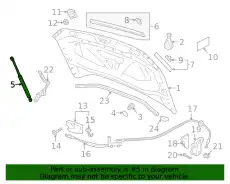 Амортизатор (упор) багажника VAG 5NA823359B