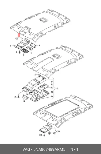 Рама для автомобиля VAG 5NA867489ARM5