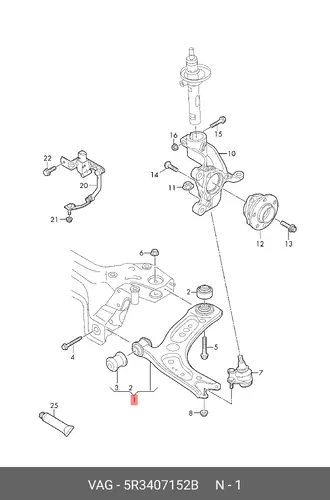 CONTR ARM 5R3407152B VAG