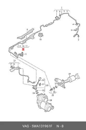 SUPPLY LIN 5WA131961F VAG
