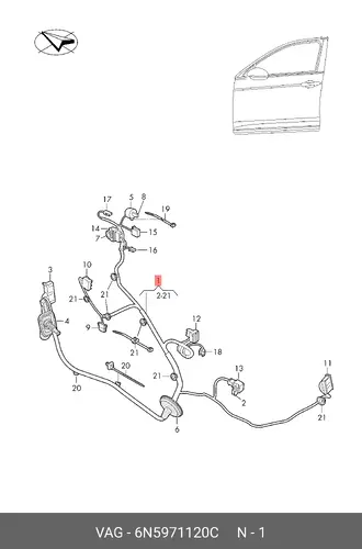 HARNESS 6N5971120C VAG