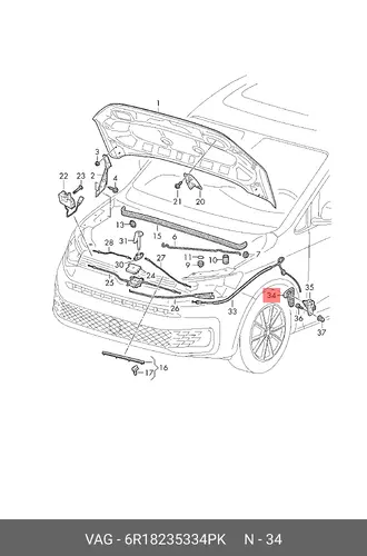 HANDLE 6R18235334PK VAG