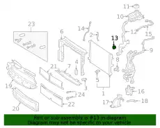 Overflow Hose Plug !Front \22 MB A 35 AMG 2.0L L4 000 997 80 11