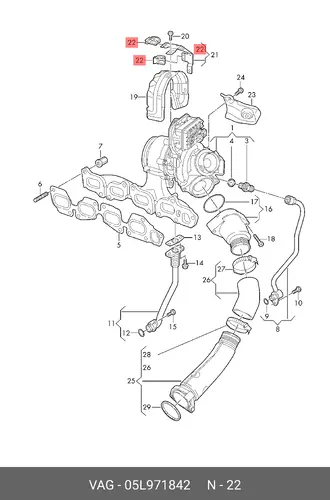 HOLDER 05L971842 VAG