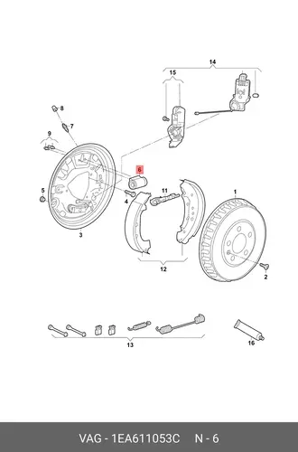 BRAKE CYLI 1EA611053C VAG