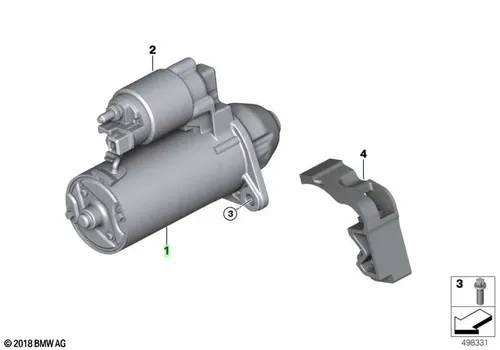 Стартер BMW 12415A33FB7