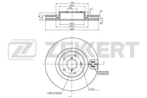 Тормозной диск ZEKKERT BS6420