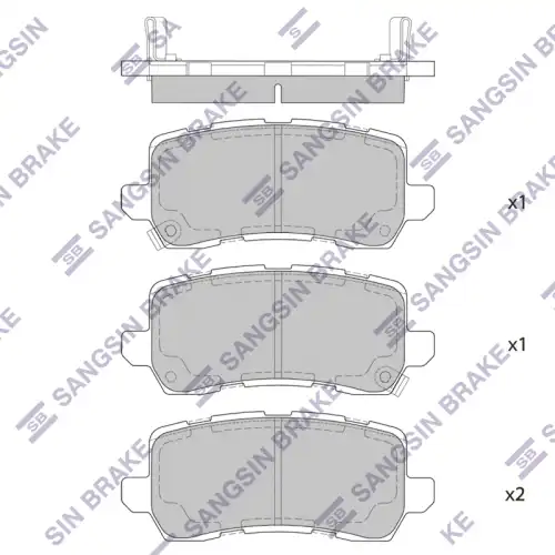 Тормозные колодки дисковые задняя ось SANGSIN SP4135