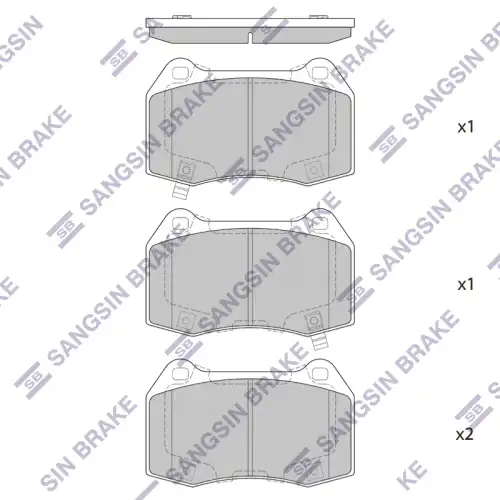 Тормозные колодки дисковые передняя ось SANGSIN SP4172