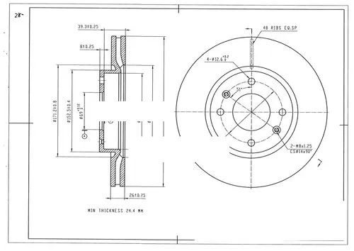 Тормозной диск AVANTECH BR3035S