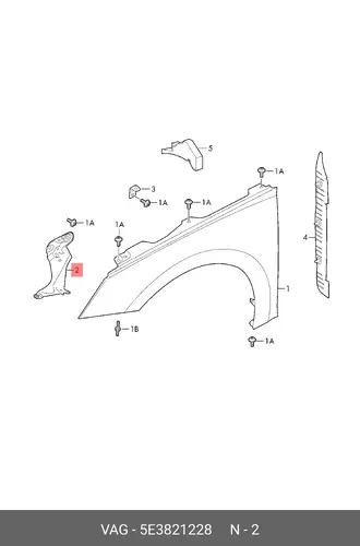 5E3821228 BRACKET VAG