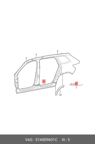 (SKODA), SECTION 57A809601C VAG