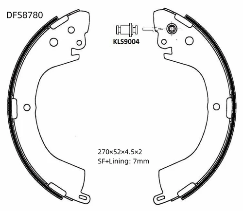 Тормозные колодки барабанные DOUBLE FORCE DFS8780