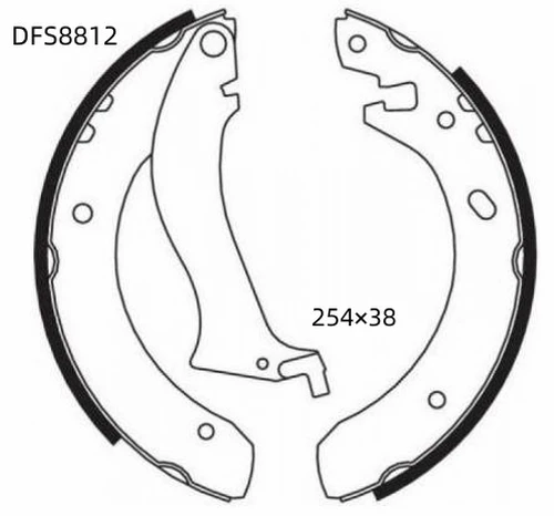 Тормозные колодки барабанные DOUBLE FORCE DFS8812