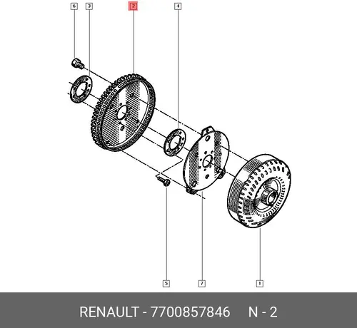 Термостат системы охлаждения RENAULT 7700857846