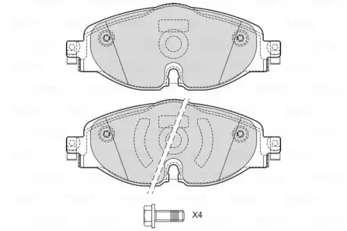 Тормозные колодки дисковые передняя ось VALEO 601702