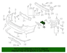 Trim assy - tail, lh 86661B1800 HYUNDAI