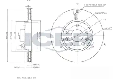 Тормозной диск ICER 78BD0036-2