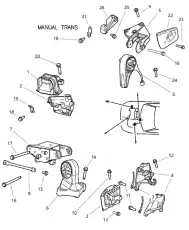 Подушка крепления двигателя MOPAR 4593337AB
