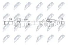 Вал RENAULT CLIO III/MODUS 05- лев. NPW-RE-138 NTY