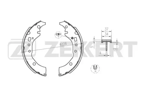 Тормозные колодки дисковые ZEKKERT BK-4356